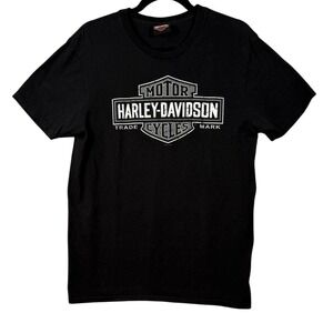 HARLEY DAVIDSON 100% Cotton T-Shirt, Screw it, Let's Ride, Black, Size Medium